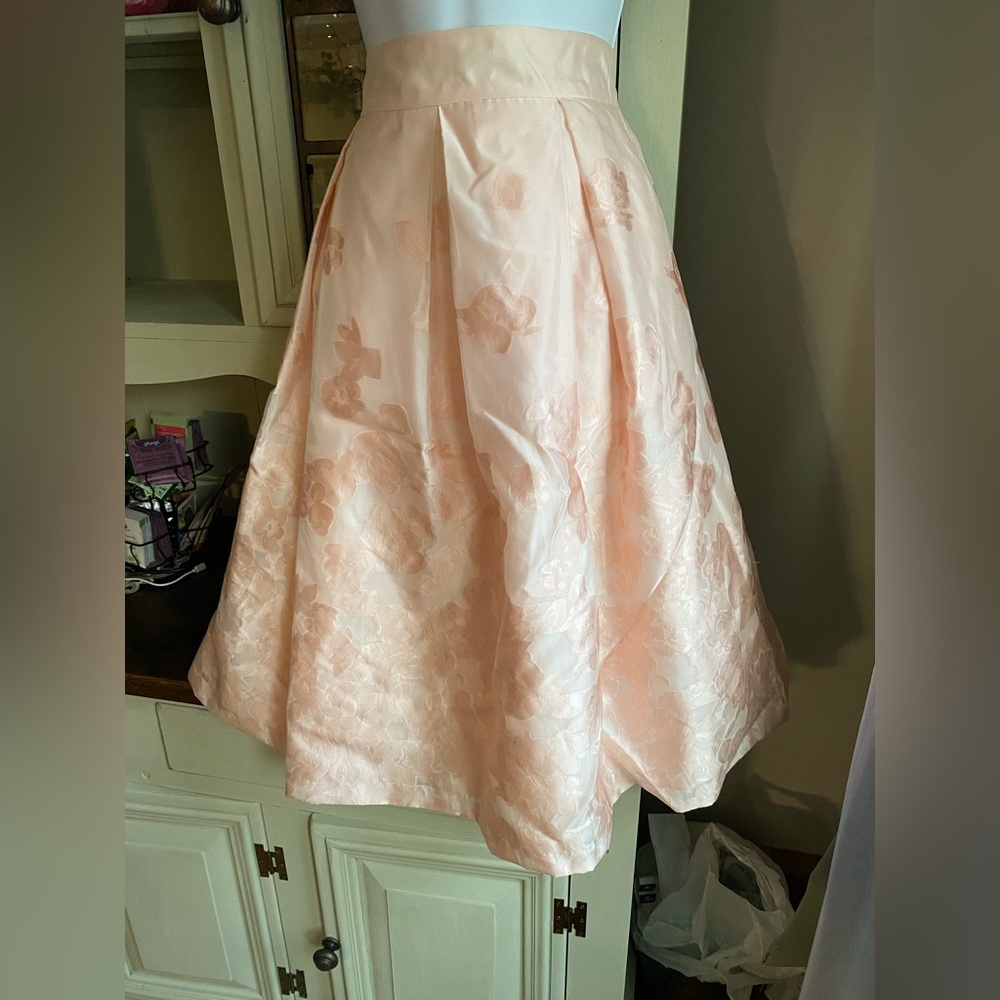 Eliza J Peach Floral Women's Skirt